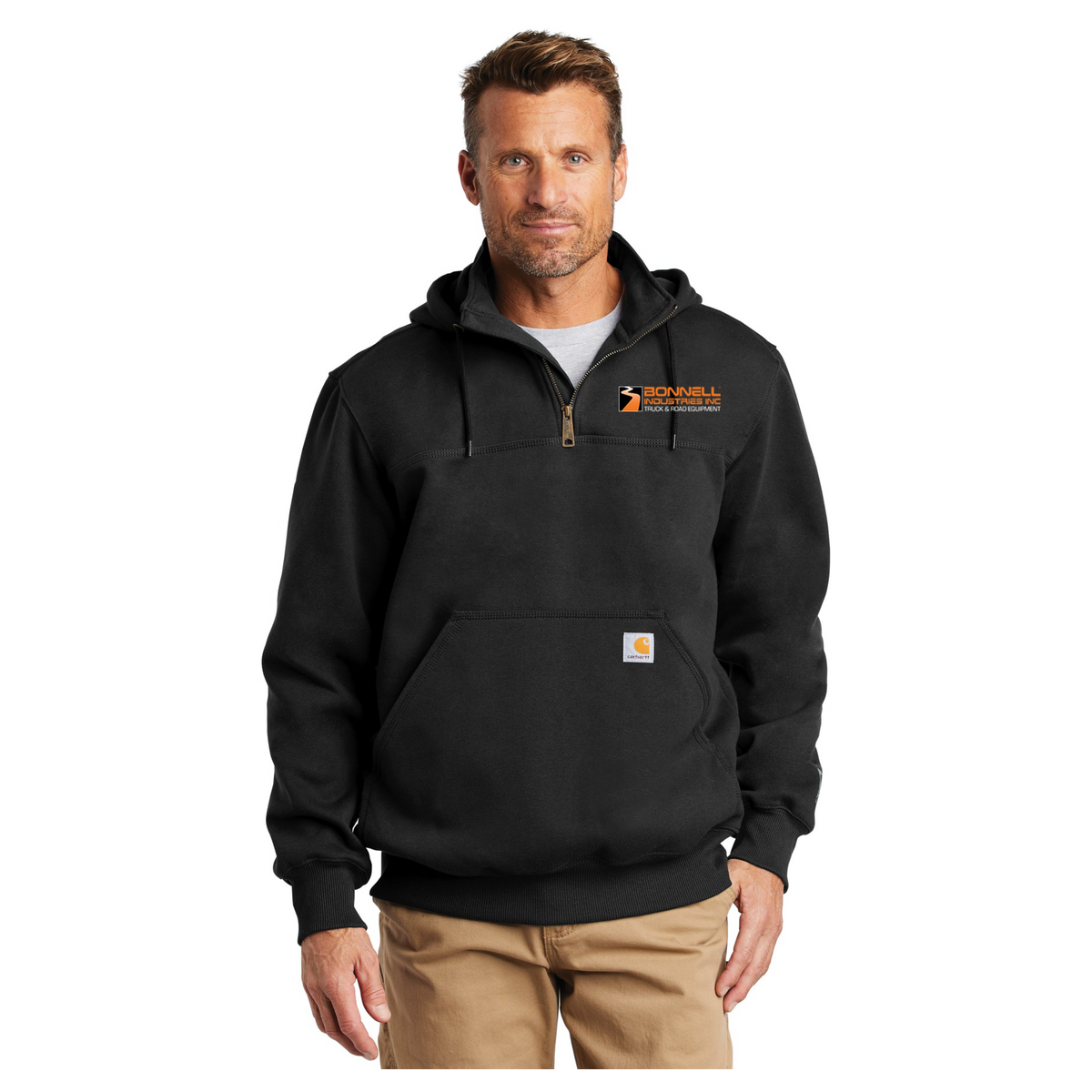 Carhartt Rain Defender Paxton Heavyweight Hooded Zip Mock Sweatshirt. CT100617