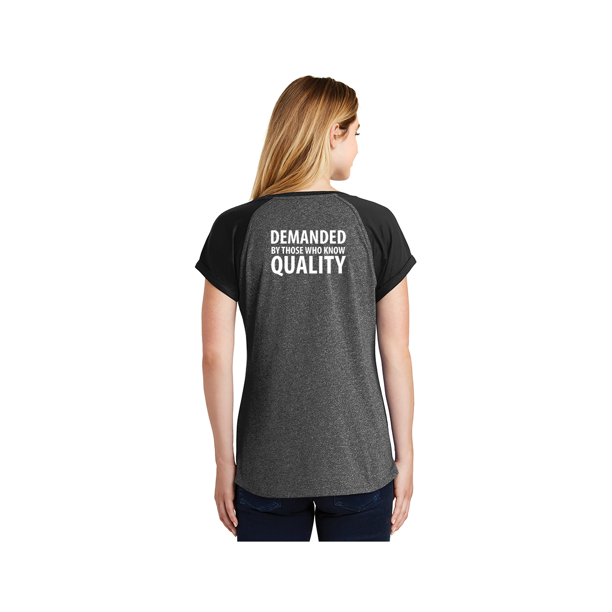 New Era Women's Heritage Blend Varsity Tee. LNEA107 - Image 2