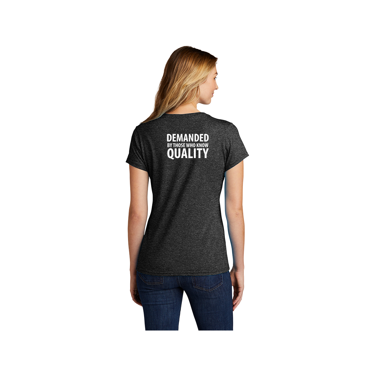 Port & Co Women's Tri-Blend V-Neck Tee. LPC330V - Image 2