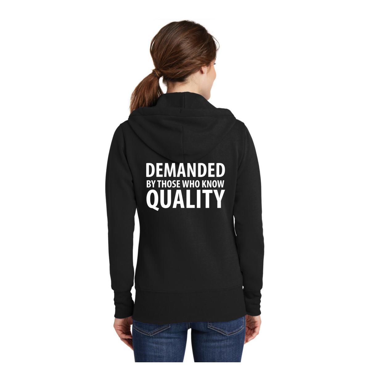 Port & Co Women's Core Fleece Full-Zip Hooded Sweatshirt. LPC78ZH - Image 2