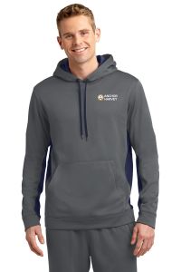 Sport-Tek Sport-Wick Fleece Colorblock Hooded Pullover. ST235