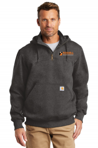 Carhartt  Rain Defender  Paxton Heavyweight Hooded Zip Mock Sweatshirt. CT100617