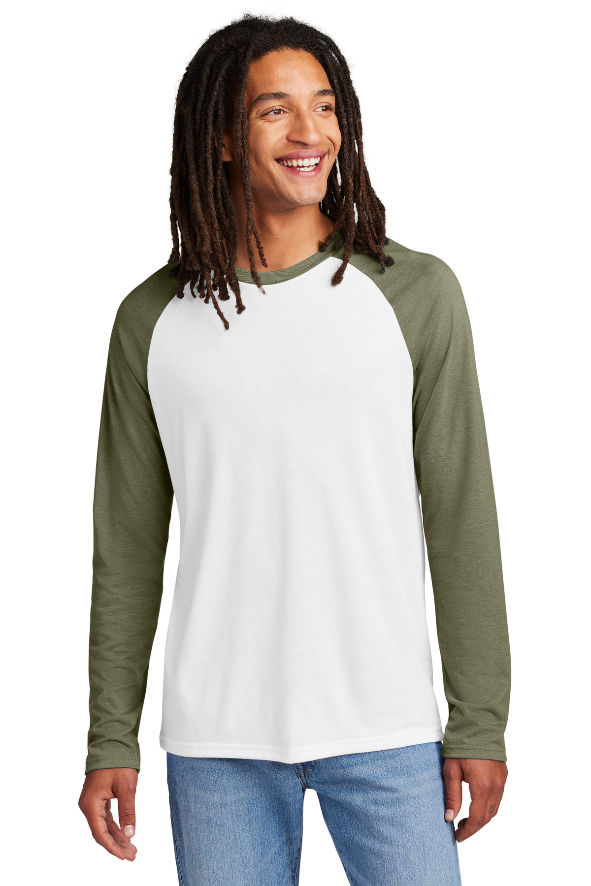 Allmade Unisex Tri-Blend Long Sleeve Colorblock Raglan AL6009