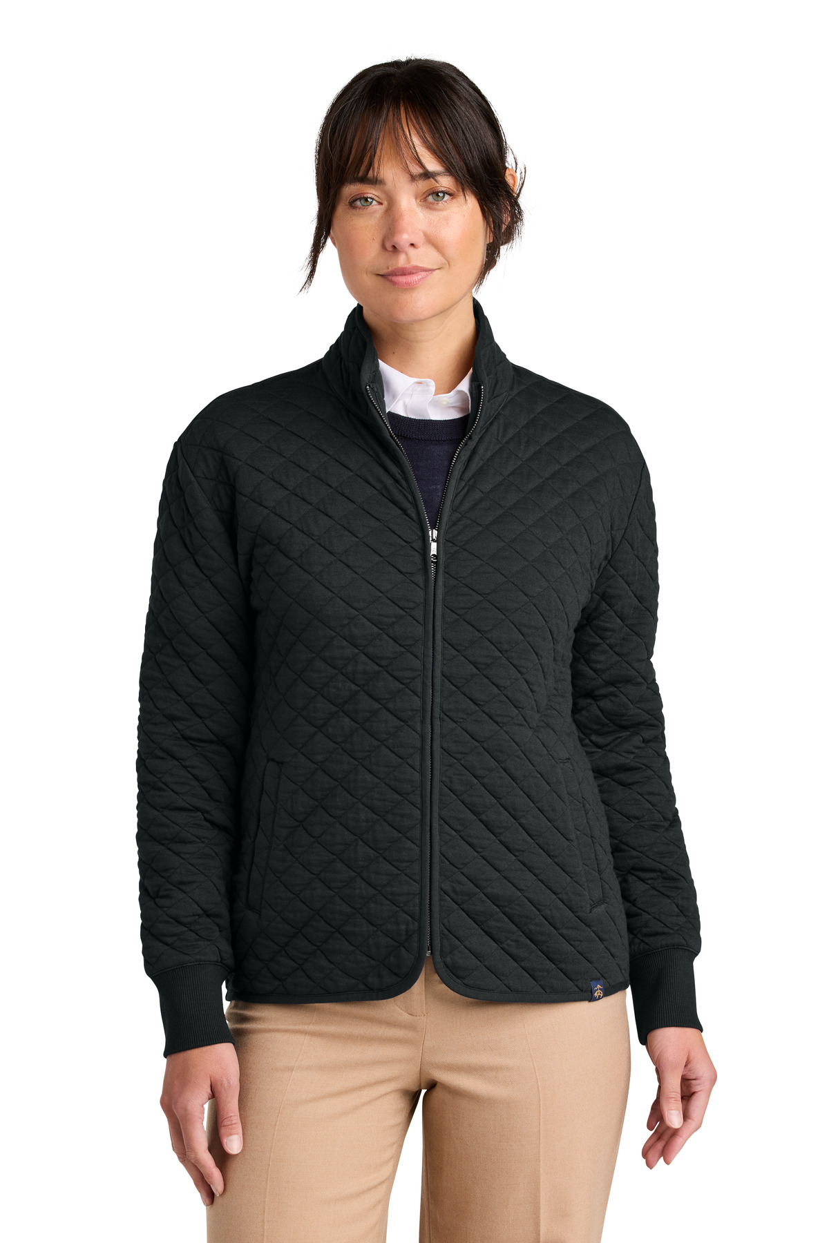 Brooks Brothers Women's Diamond Quilt Full-Zip BB18213