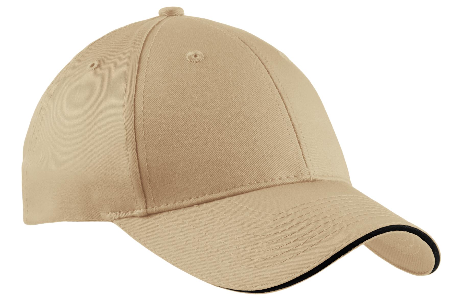Port Authority Cotton Twill Sandwich Bill Cap.  CP85
