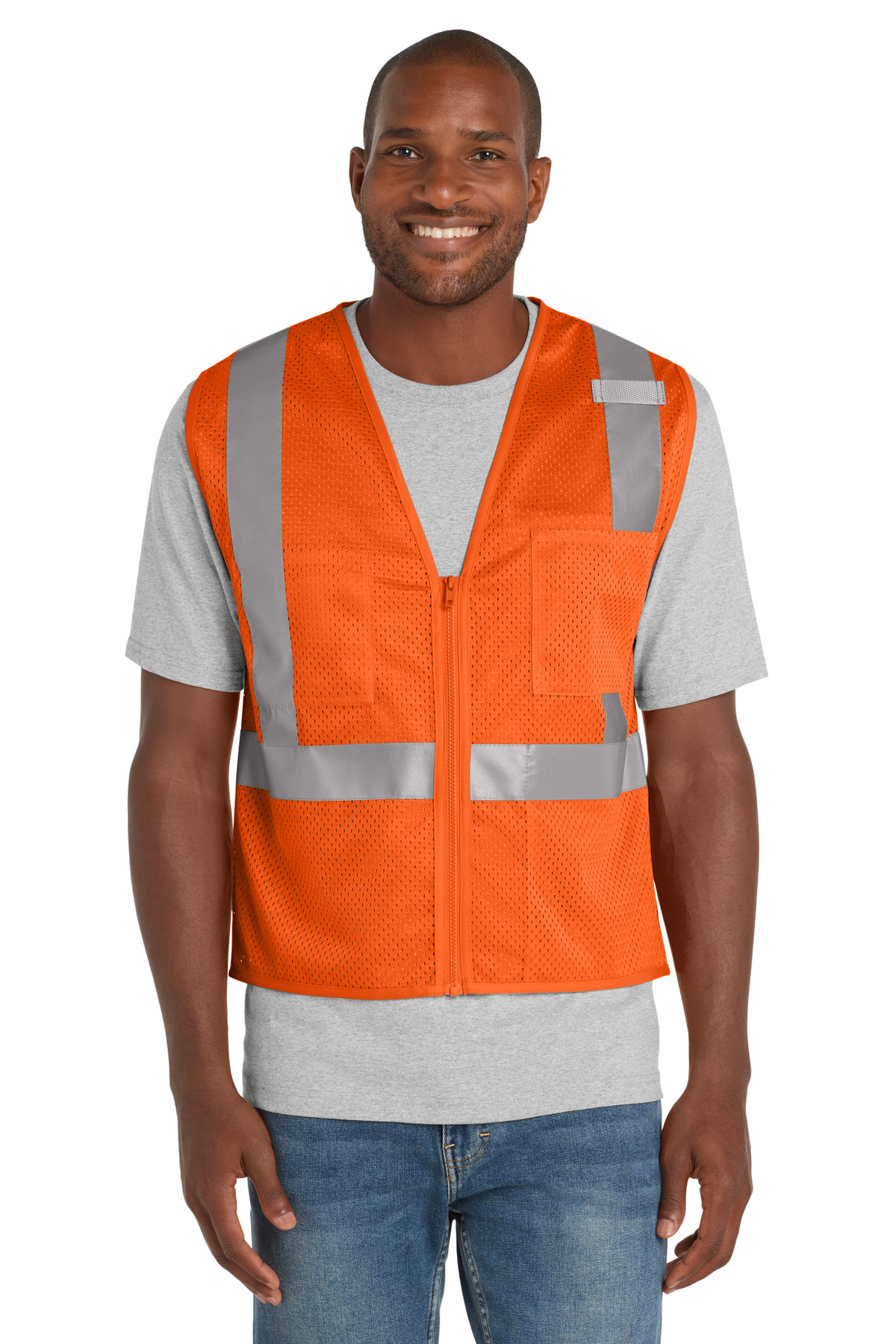 CornerStone  ANSI 107 Class 2 Mesh Zippered Vest. CSV102