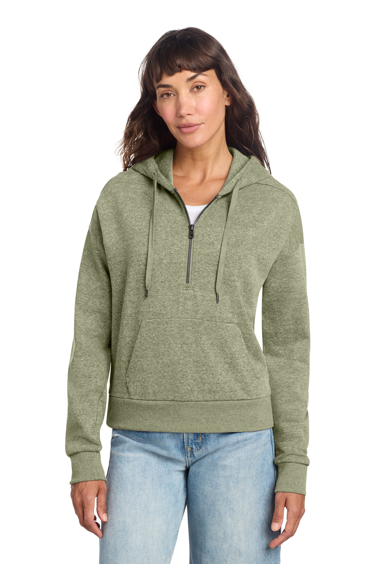 District Women's Perfect Tri Fleece 1/2-Zip Pullover DT1311