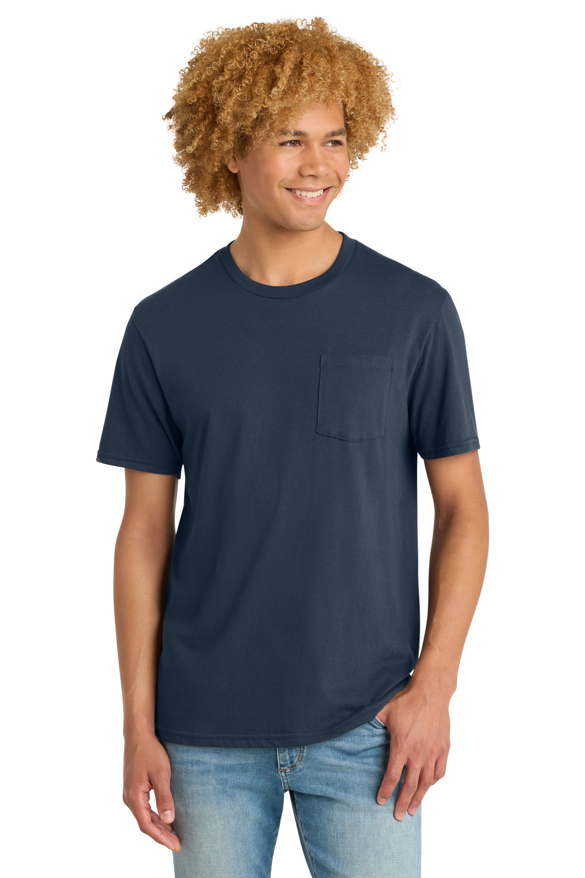 District Very Important Tee with Pocket. DT6000P