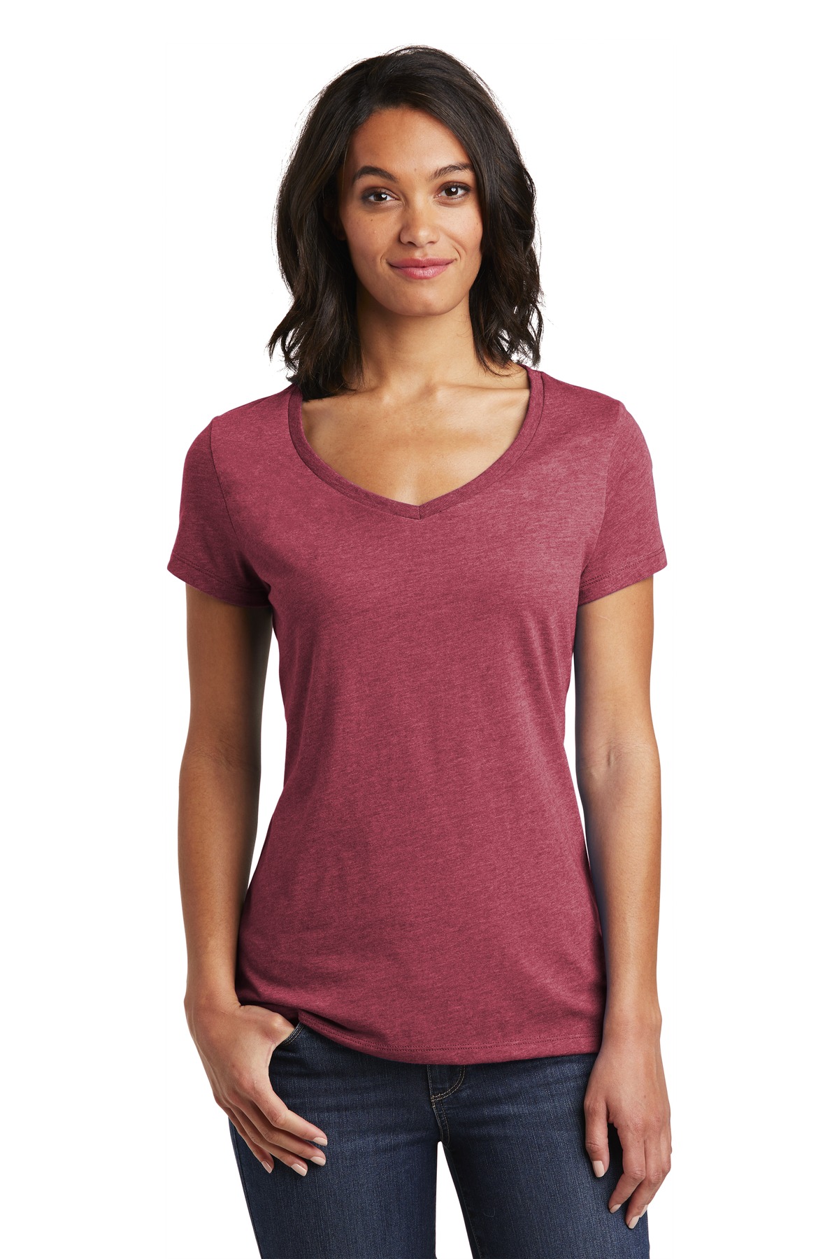 District  Women's Very Important Tee  V-Neck. DT6503