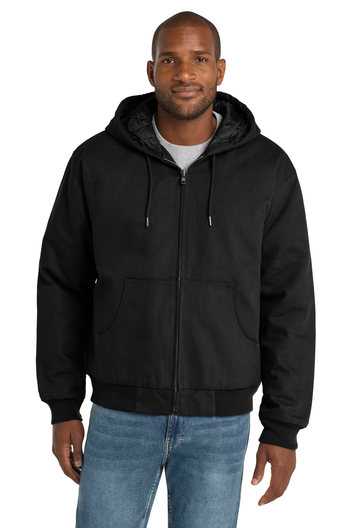CornerStone - Duck Cloth Hooded Work Jacket.  J763H