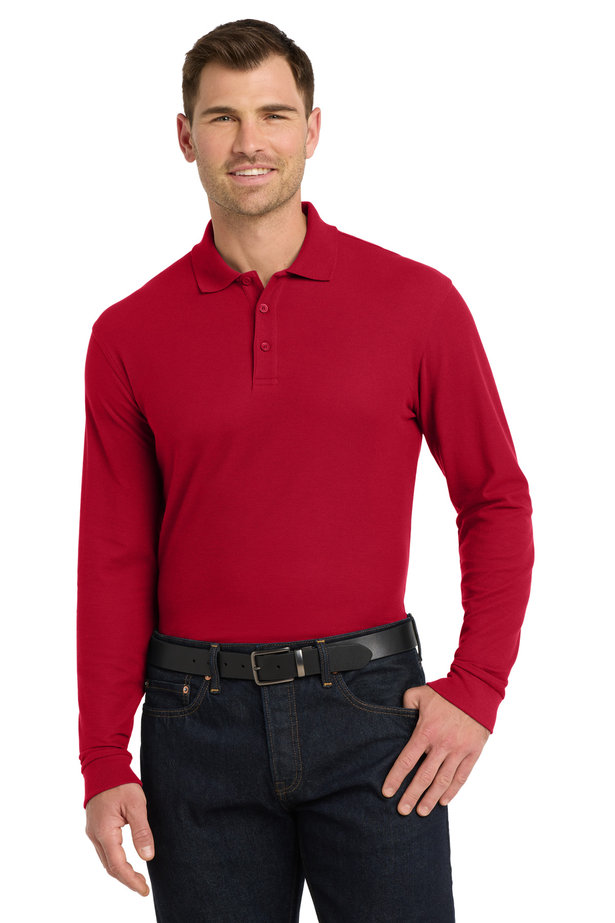 Port Authority Long Sleeve Core Classic Pique Polo. K100LS