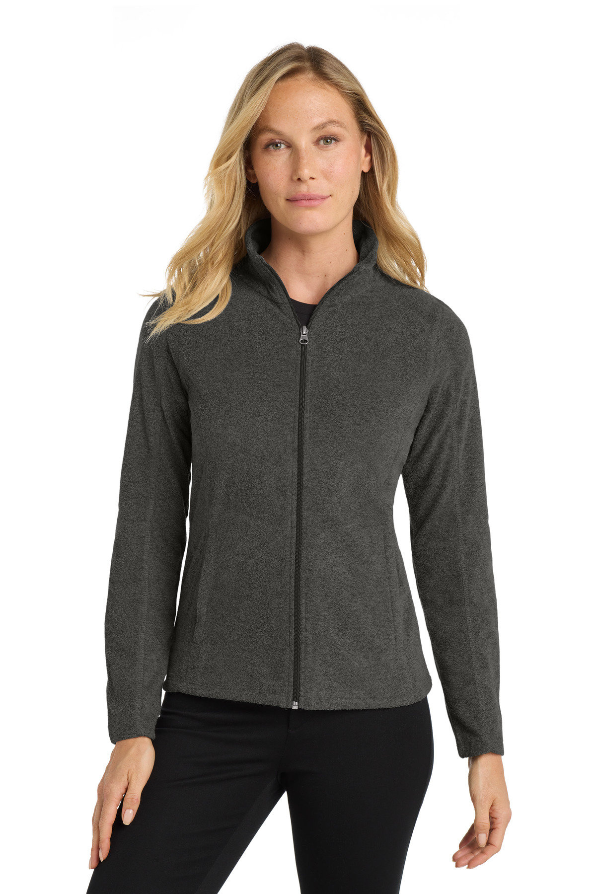 Port Authority Women's Heather Microfleece Full-Zip Jacket. L235