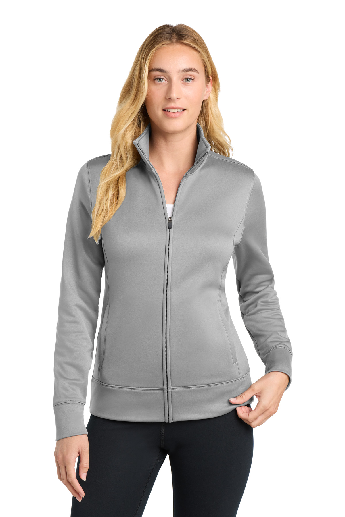 Sport-Tek Women's Sport-Wick Fleece Full-Zip Jacket.  LST241