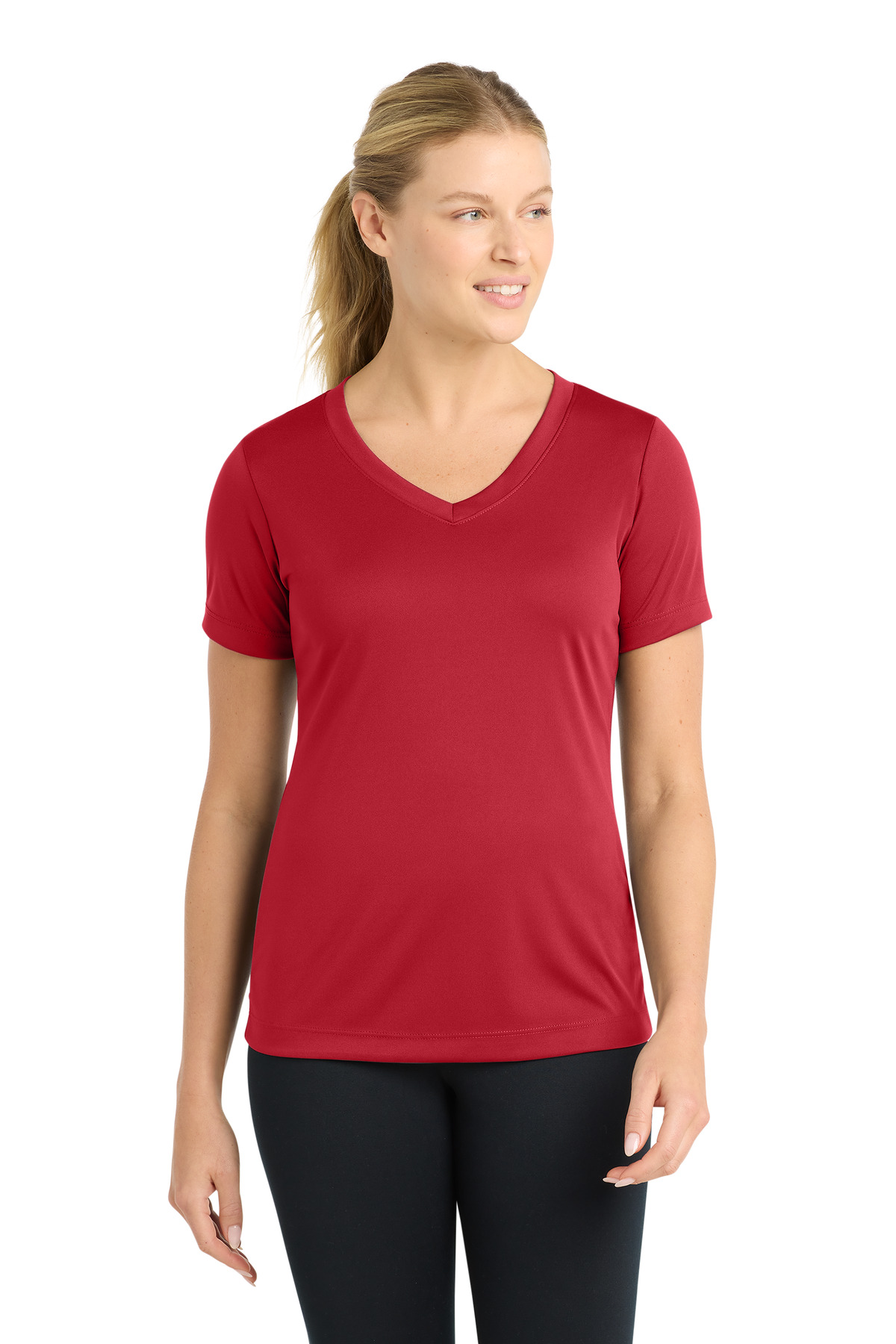 Sport-Tek Women's PosiCharge Competitor V-Neck Tee. LST353