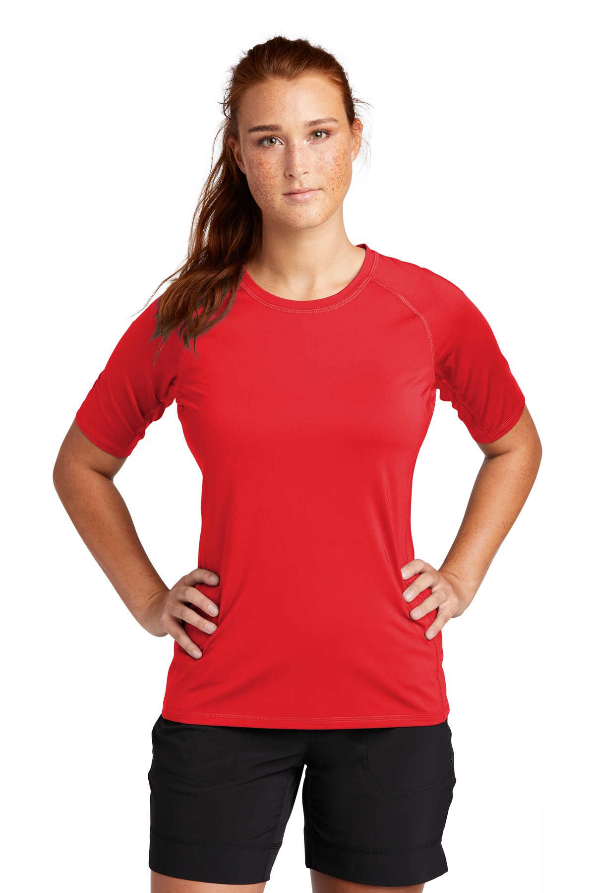 Sport-Tek  Women's Rashguard Tee. LST470