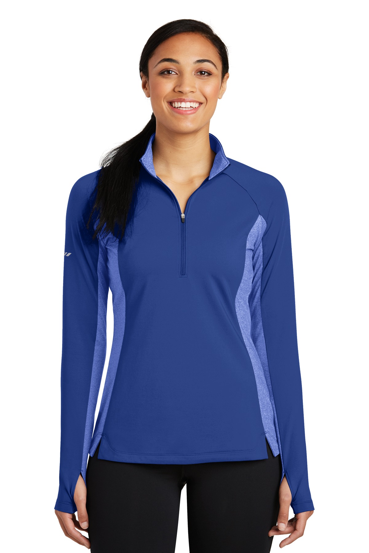 Sport-Tek Women's Sport-Wick Stretch Contrast 1/4-Zip Pullover. LST854
