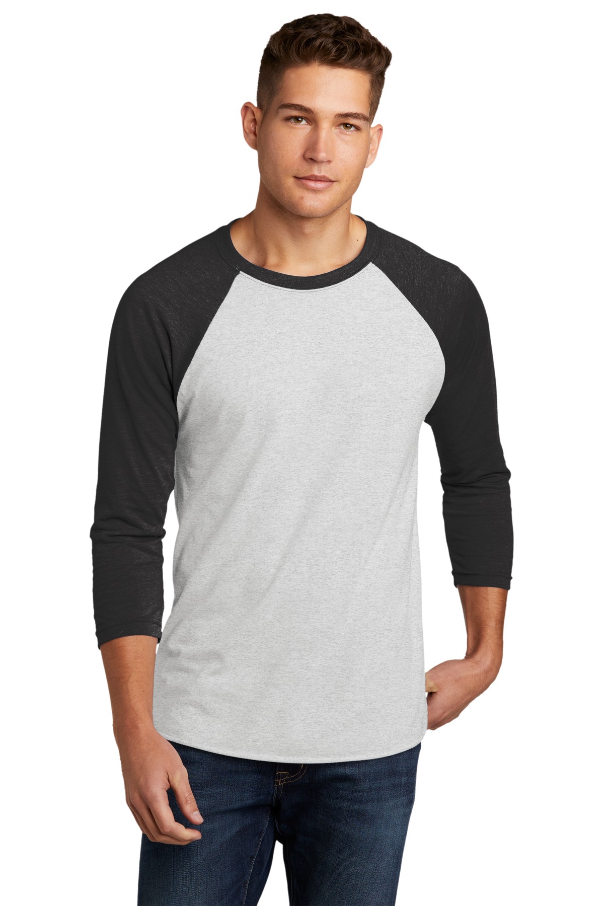 Next Level Apparel   Adult Tri-Blend 3/4-Sleeve Raglan Tee. NL6051