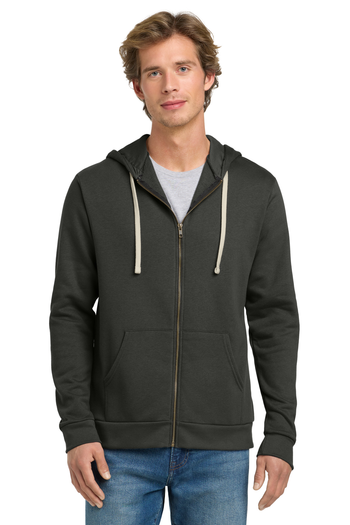 Next Level Apparel Adult Santa Barbara Zip Hoodie. NL9602