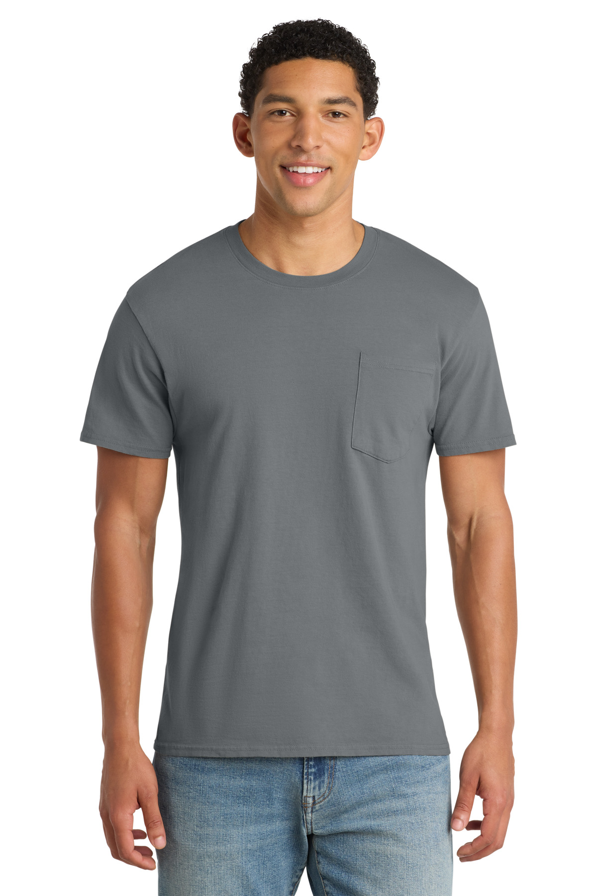 Port & Co Beach Wash Garment-Dyed Pocket Tee.  PC099P