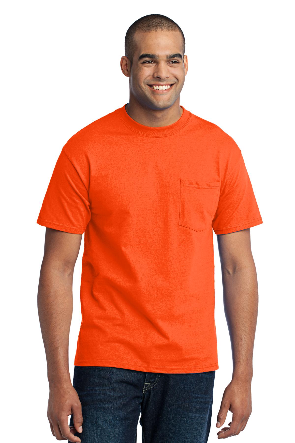 Port & Co Core Blend Pocket Tee. PC55P