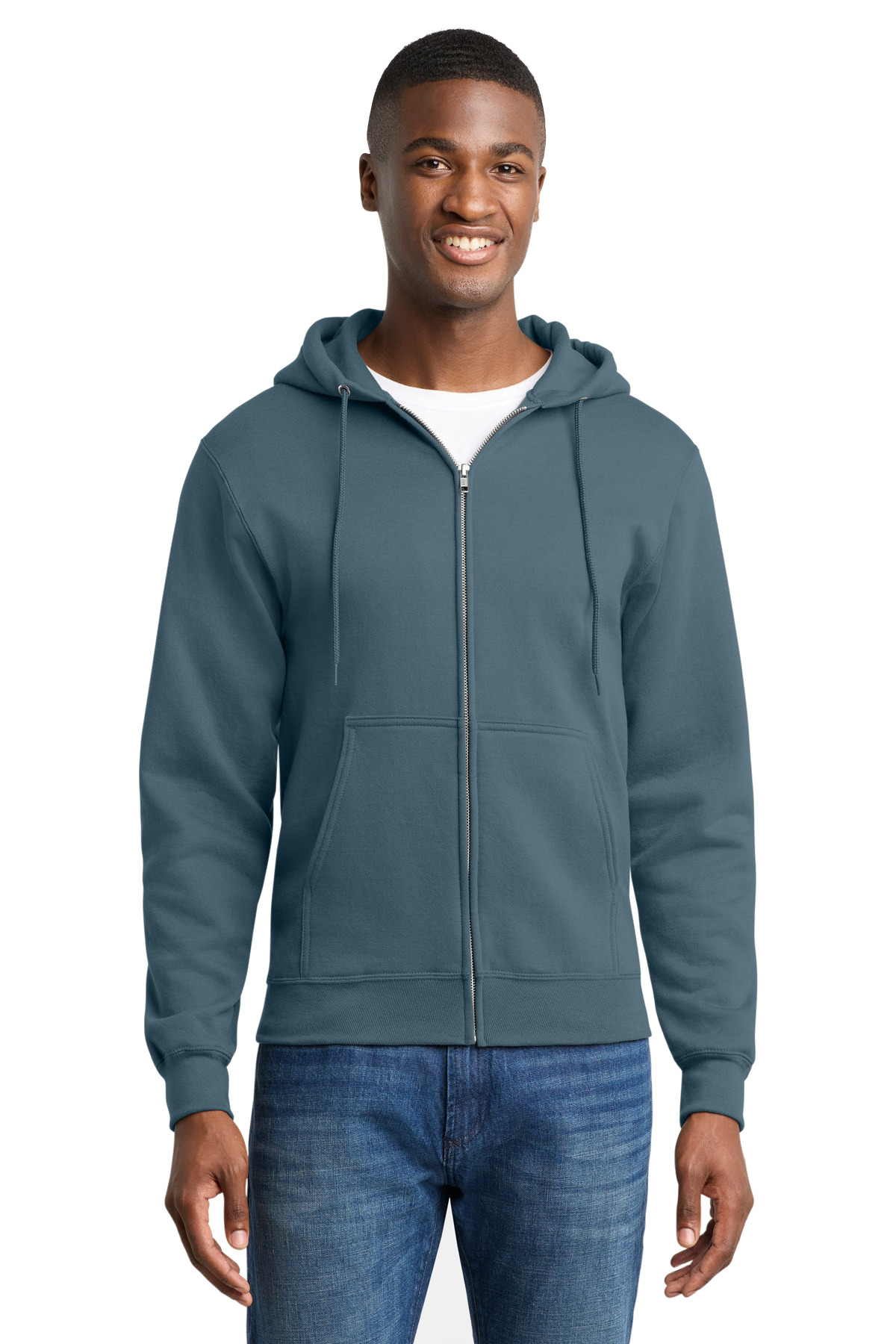 Port & Co Core Fleece Full-Zip Hooded Sweatshirt. PC78ZH