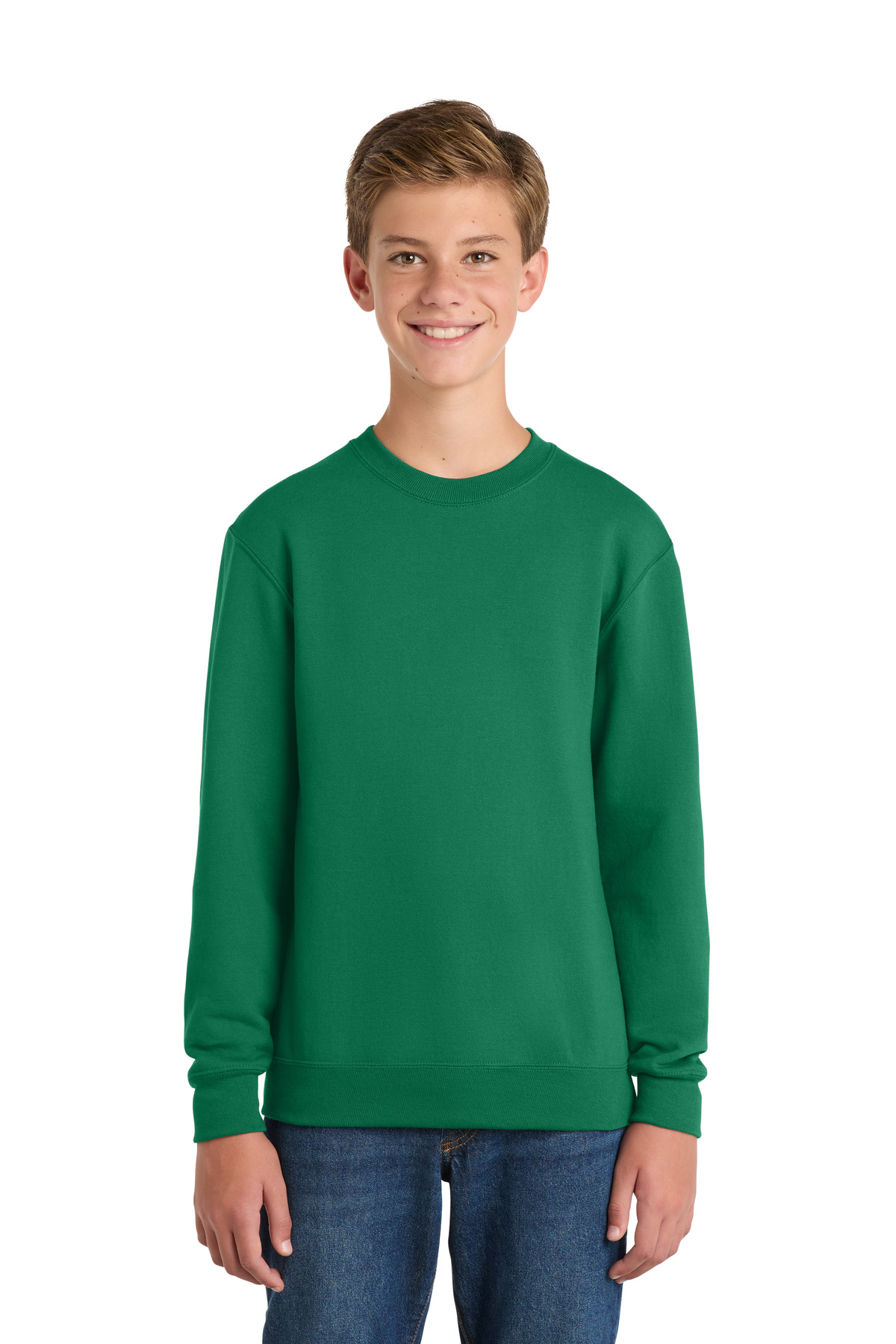 Port & Co Youth Core Fleece Crewneck Sweatshirt.  PC90Y