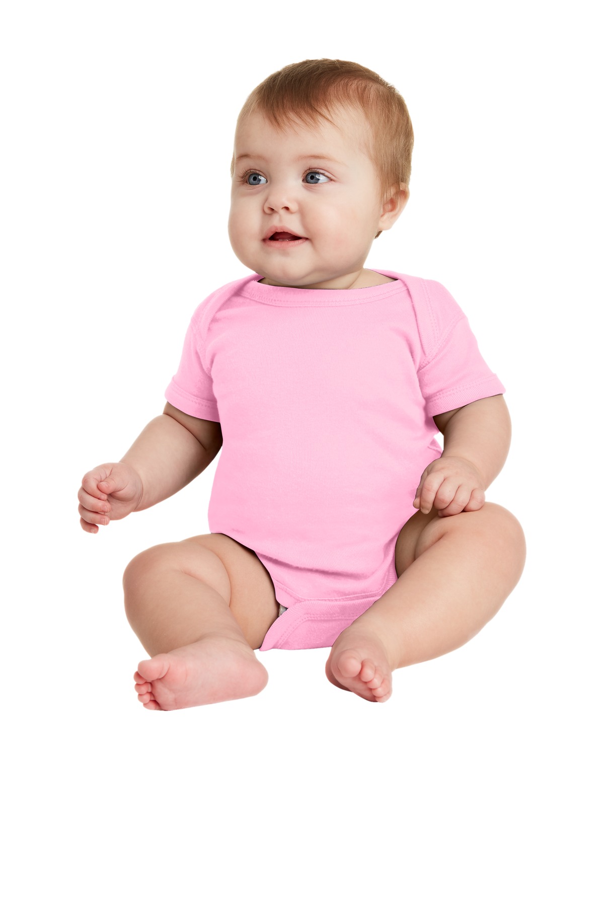 Rabbit Skins Infant Short Sleeve Baby Rib Bodysuit. RS4400