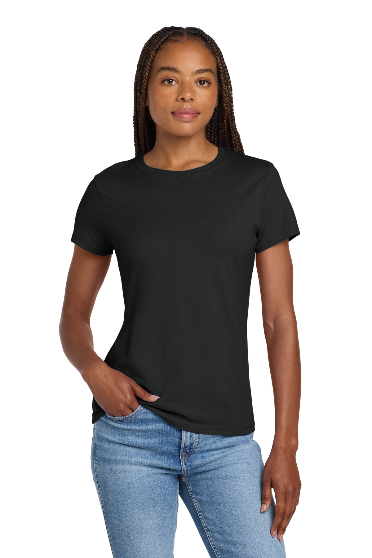 Hanes - Ladies Perfect-T Cotton T-Shirt. SL04