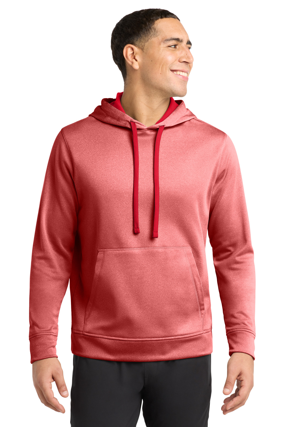 Sport-Tek PosiCharge Sport-Wick Heather Fleece Hooded Pullover. ST264