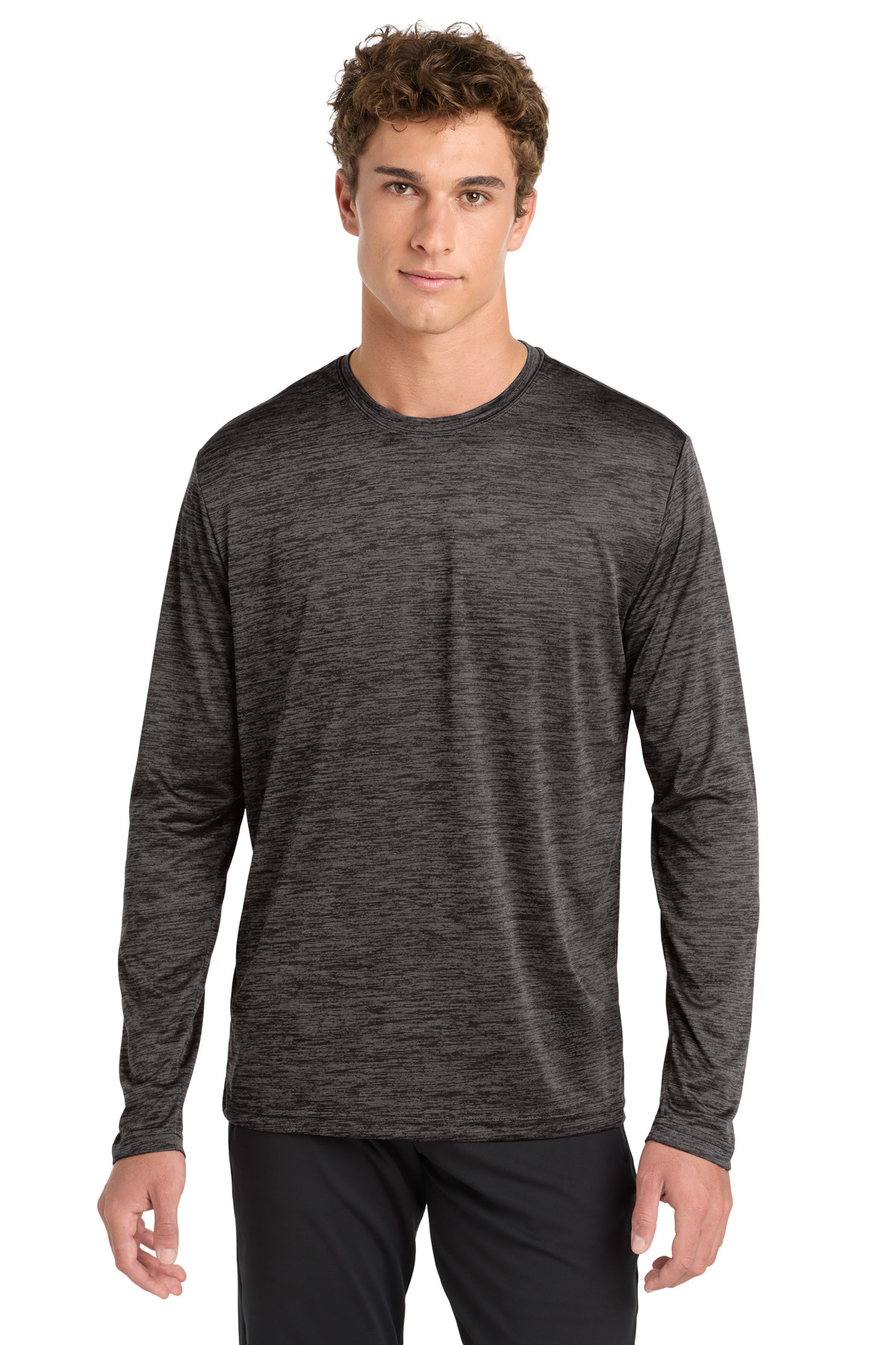 Sport-Tek  PosiCharge  Long Sleeve Electric Heather Tee. ST390LS
