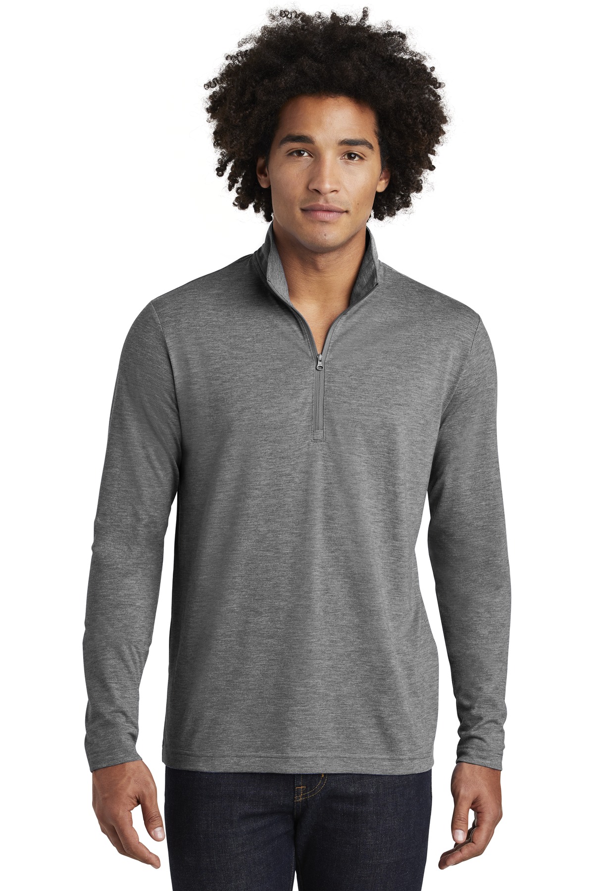 Sport-Tek PosiCharge Tri-Blend Wicking 1/4-Zip Pullover. ST407