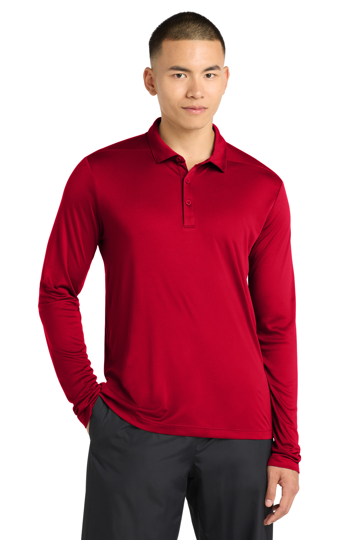 Sport-Tek Posi-UV Pro Long Sleeve Polo. ST520LS