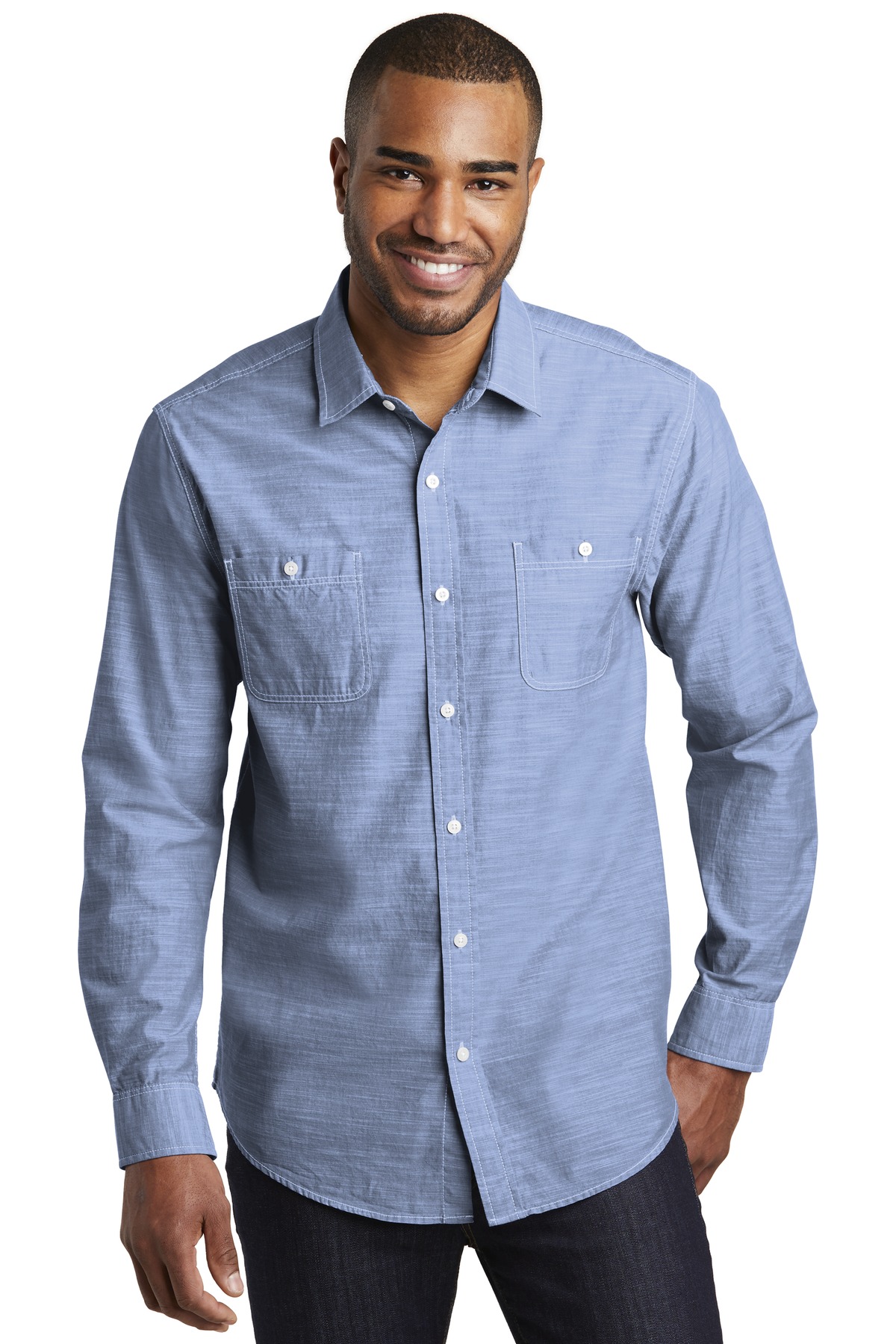 Port Authority Slub Chambray Shirt. W380
