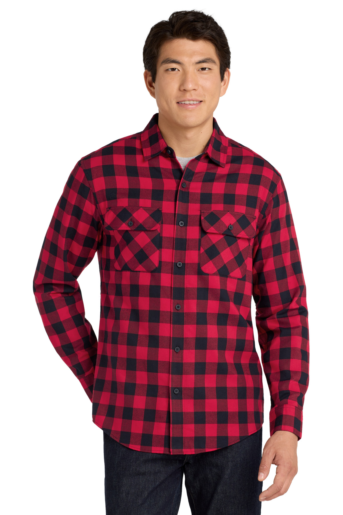 Port Authority Plaid Flannel Shirt. W668