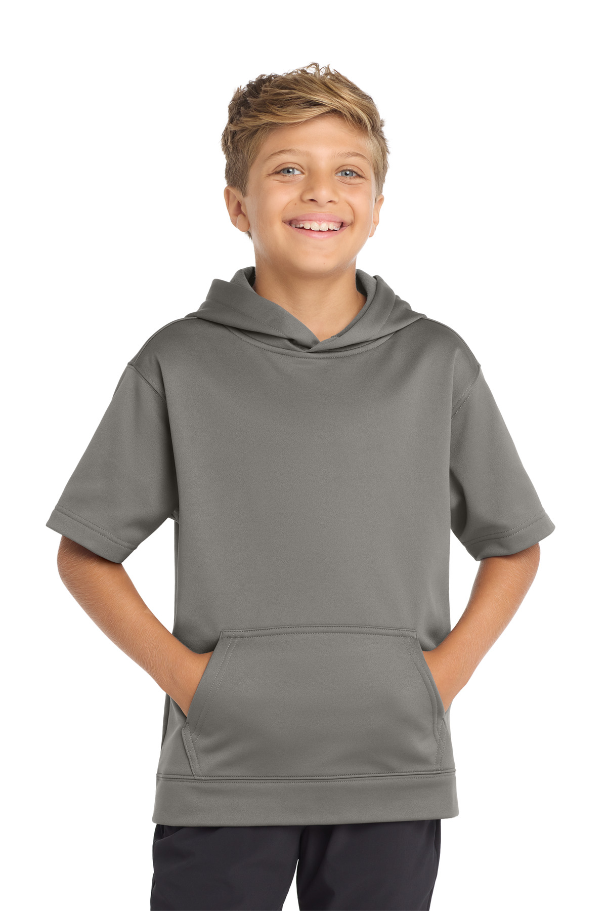 Sport-Tek  Youth Sport-Wick  Fleece Short Sleeve Hooded Pullover. YST251