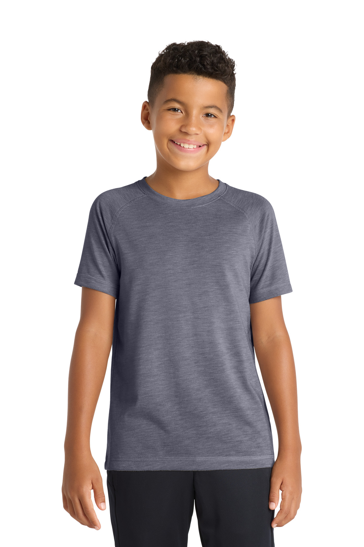 Sport-Tek  Youth PosiCharge  Tri-Blend Wicking Raglan Tee. YST400